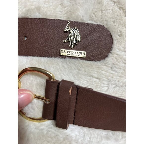 U.S  Polo Assn brown womens belt size large - Picture 1 of 6
